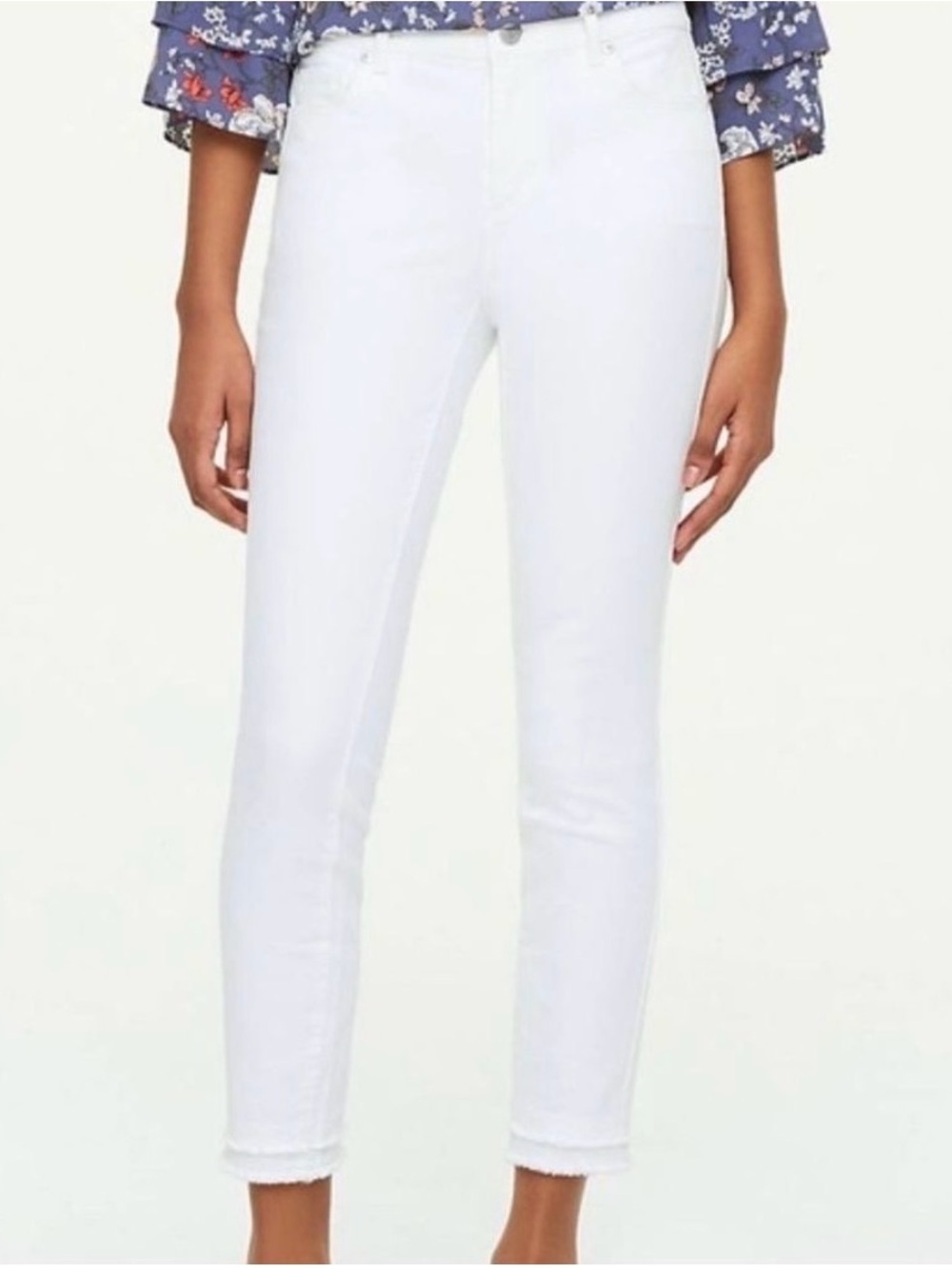$15 Bundled💥 LOFT White Curvy Skinny Ankle Jeans Sz 6 Bin N